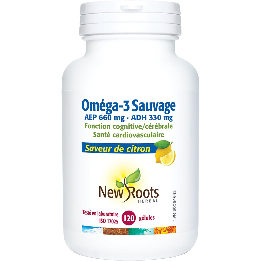 New Roots Herbal - Oméga-3 Sauvage AEP 660 mg ADH 330 mg