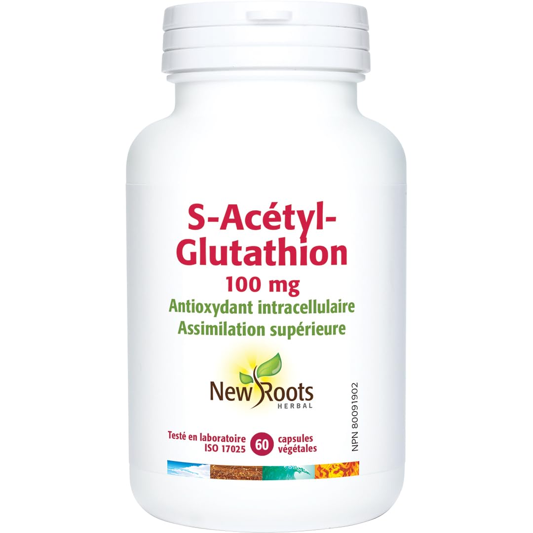 New Roots Herbal - S-Acetyl-Glutathione 100mg - 60 Veg Capsules