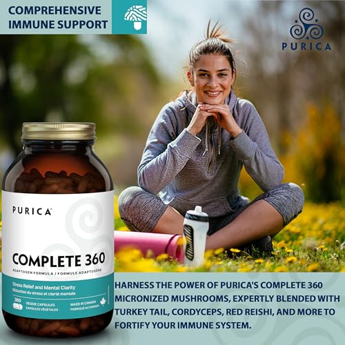 PURICA - Complete 360 Micronized Mushrooms - Pressure Relief & Immune Support