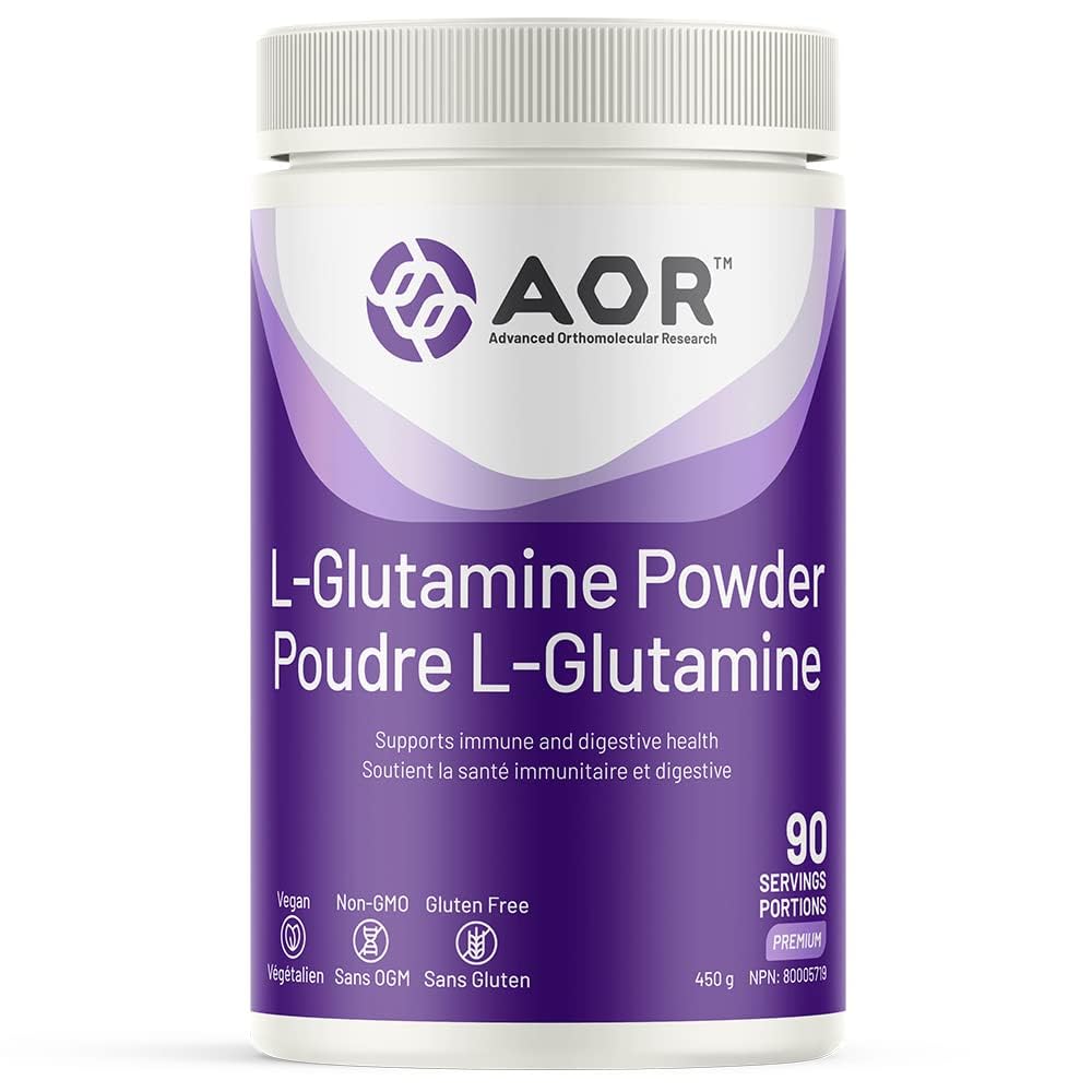 AOR L-Glutamine Powder, Gut Health, Gluten Free, 5000mg, 450 g, 90 Servings
