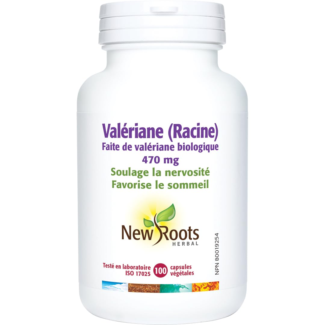 New Roots Herbal Valerian Root Capsules, 100 Capsules, 50 Day Supply