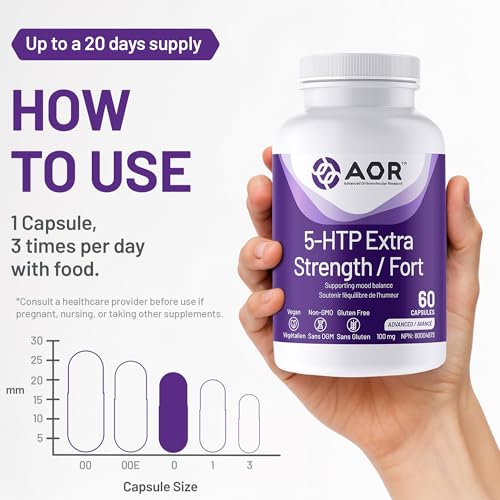 AOR - 5HTP Extra Fort 60 gélules