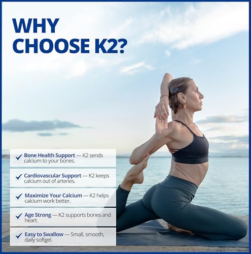 CanPrev K2 120mcg avec huile de noix de coco biologique – Végétalien, sans OGM – Absorption améliorée pour un soutien optimal des os et des dents, vitamine K2 à haute puissance pour des os et des dents solides