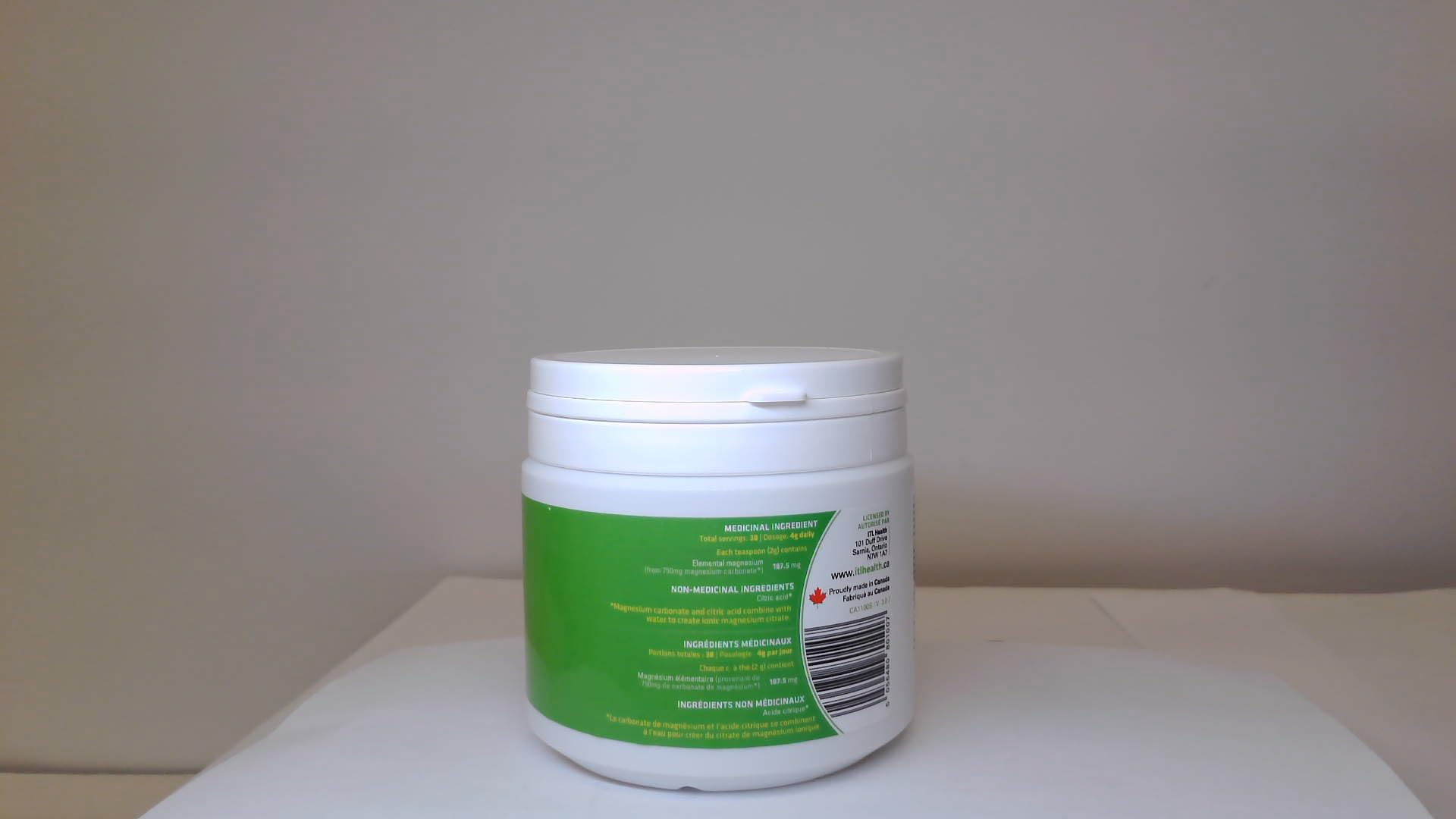 MAG365 ITL Health Ionic Magnesium Citrate 150g Powder 38-Servings, Unflavored - Natural Citrus Taste - Magnesium for Balanced Metabolism and Support Strong Bones - Muscle Function and Heart Wellness
