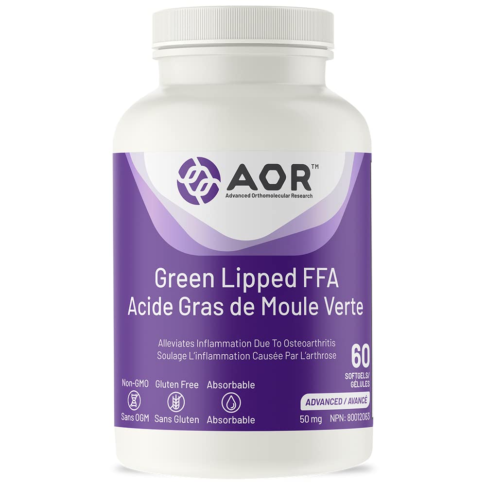 AOR Green Lipped Mussel FFA Omega 3 Supplement, Joint Support, 60 Softgels