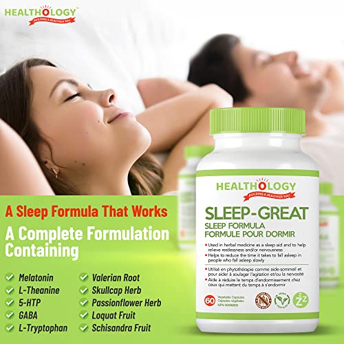 Healthology Sleep-Great, Natural Sleep Aid Supplement