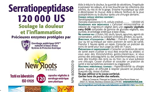 New Roots Herbal Serratiopeptidase 120,000 SU