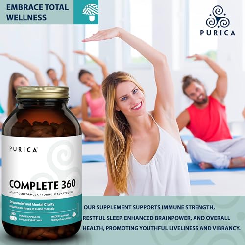PURICA - Champignons micronisés Complete 360 - Soulagement de la pression et soutien immunitaire