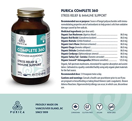 PURICA Complete 360 Organic Mushroom Blend Supplement