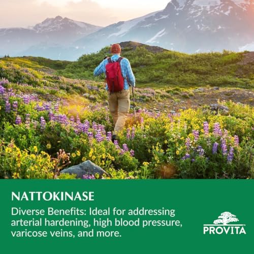 Provita Nattokinase 2000FU - 100mg Puissant antithrombotique - Soutient la santé cardiovasculaire