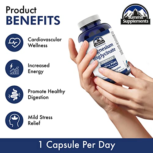 Proudly Canadian Magnesium Biglycinate 200mg - Advanced Muscle Support Formula - Bisglycinate Blend for Men and Women's Vitality, Bone Strength, and Cardiovascular Wellness