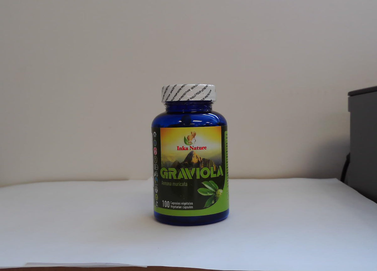Inka Nature Graviola Annona Muricata 100 Caps 25-Day Supply - Natural Graviola Extract Supplement - Supports Immune Health - Vegan, Non-GMO - Herbal Wellness - JAS Certification