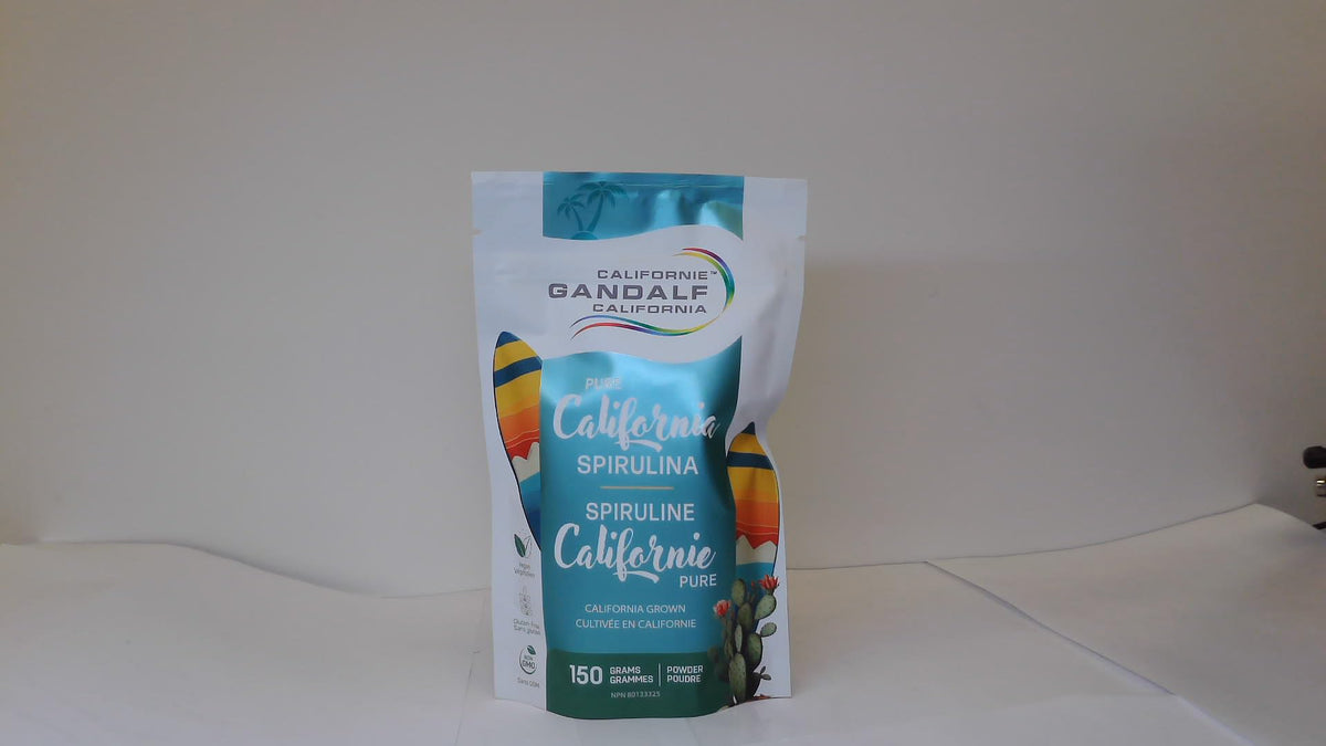 Gandalf Organic Spirulina Powder, 3rd Party Verified, No Additives, 150g