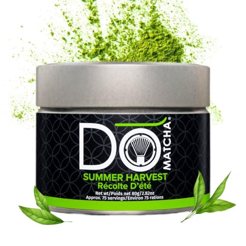 DoMatcha Récolte d'été - Poudre de thé vert matcha japonais pour smoothies, lattes, pâtisseries et créations culinaires - Riche en antioxydants, couleur verte éclatante, certifié casher