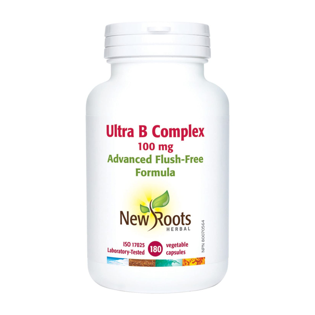 New Roots Herbal Ultra B Complex Supplement, Flush Free, 180 Capsules