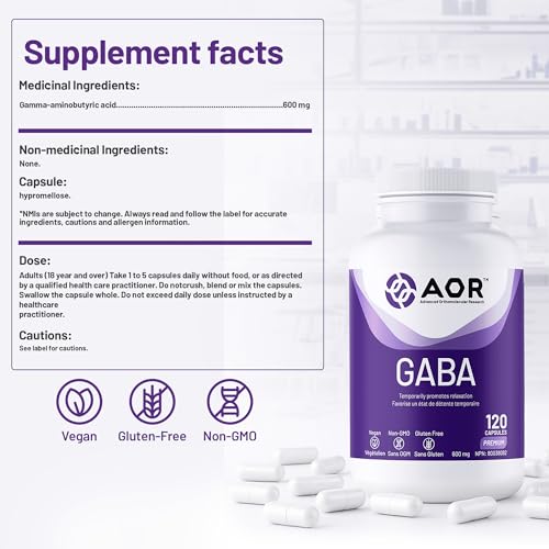 AOR GABA 600mg Complément d'Acide Gamma-Aminobutyrique