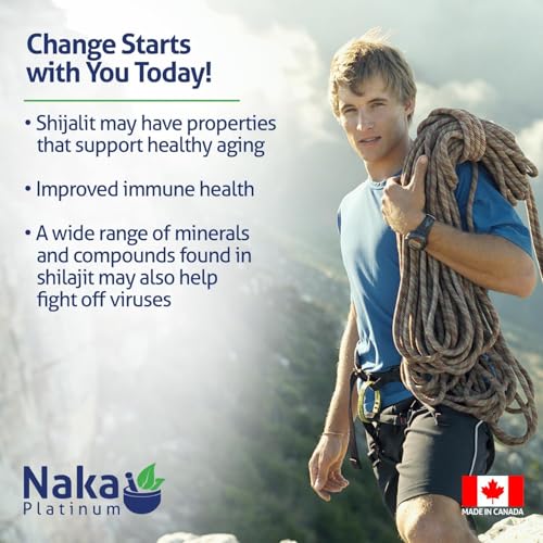 Naka Platinum Shilajit Testosterone, 250mg, Support Normal Free and Total Testosterone Levels in Men, 3rd Party Lab Tested, Made in Canada