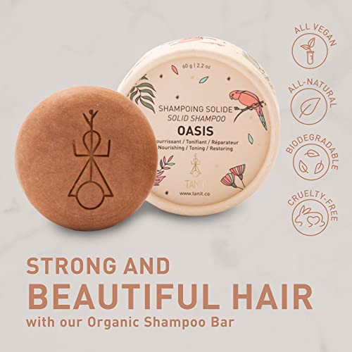 TANIT Ciel D'azur Solid Shampoo Bar - Organic Solid Shampoo for Dry Hair, Shampoing Solide en Barre, Natural Shampoing Bar for Healthy Hair