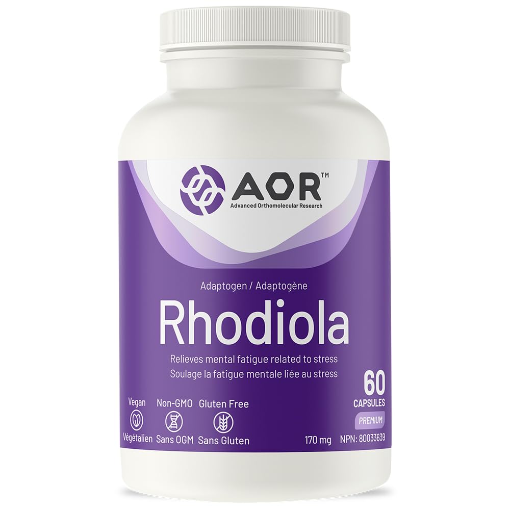 AOR Rhodiola Rosea Capsules, 170 mg, No Fillers, 60 Capsules, 30-Day Supply