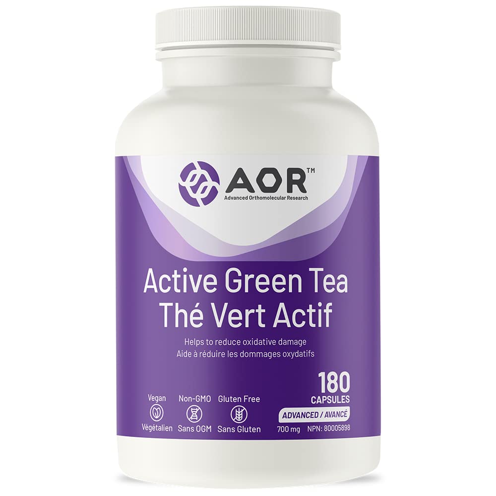 AOR Green Tea Supplement, 315 mg EGCG, Gluten Free, 180 Caps, 60 Day Supply