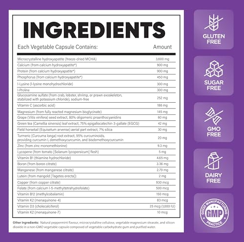 New Roots Herbal - Favorise le développement et le maintien du système squelettique - Favorise la densité et la solidité des os - Réduit l'incidence des fractures de fragilité
