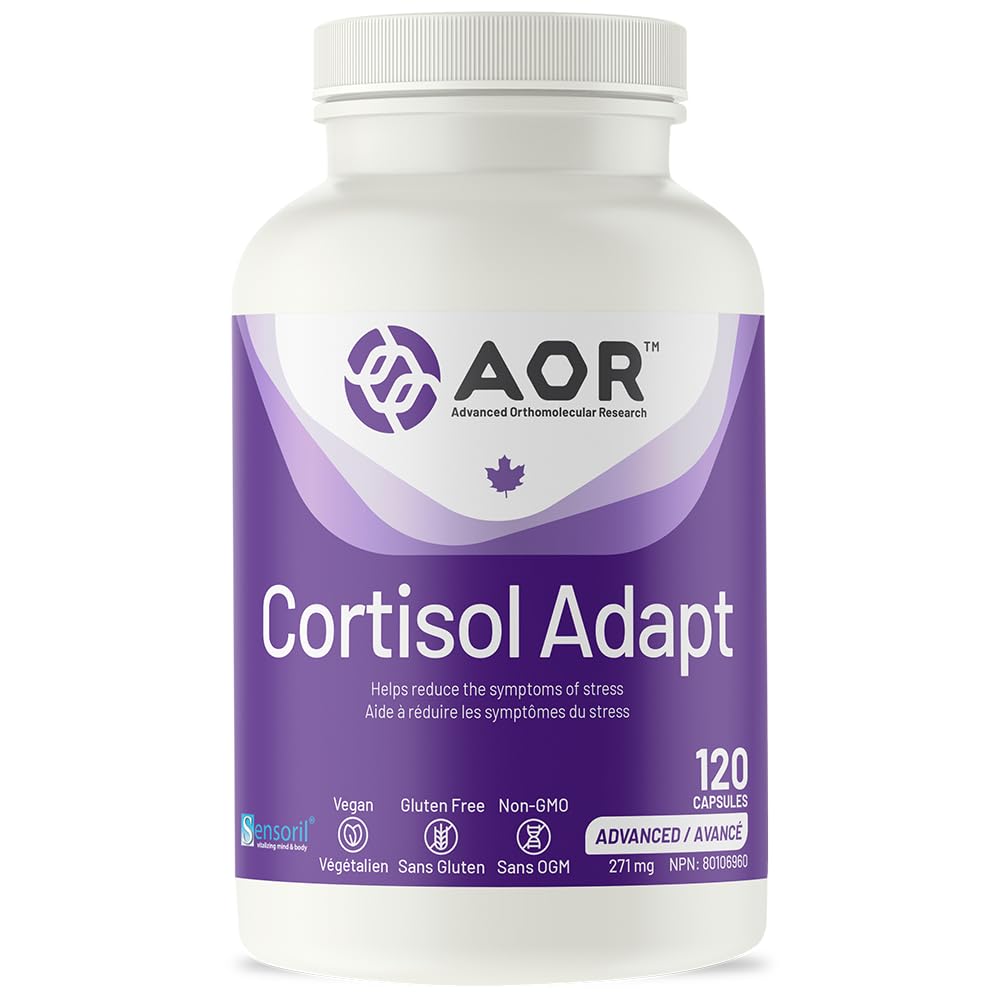 AOR Cortisol Adapt Ashwagandha Capsules, 120 Vegan Capsules, 30 Day Supply