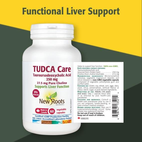 New Roots Herbal TUDCA Care TUDCA Supplement, 60 Veg Capsules