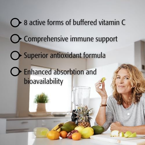 New Roots Herbal Vitamine C‚Å∏ 90 gélules végétales, 45 jours d'approvisionnement - 8 formes actives de vitamine C tamponnée avec du zinc et de l'extrait de thé vert pour une meilleure absorption, un soutien antioxydant, sans OGM, fabriqué au Canada