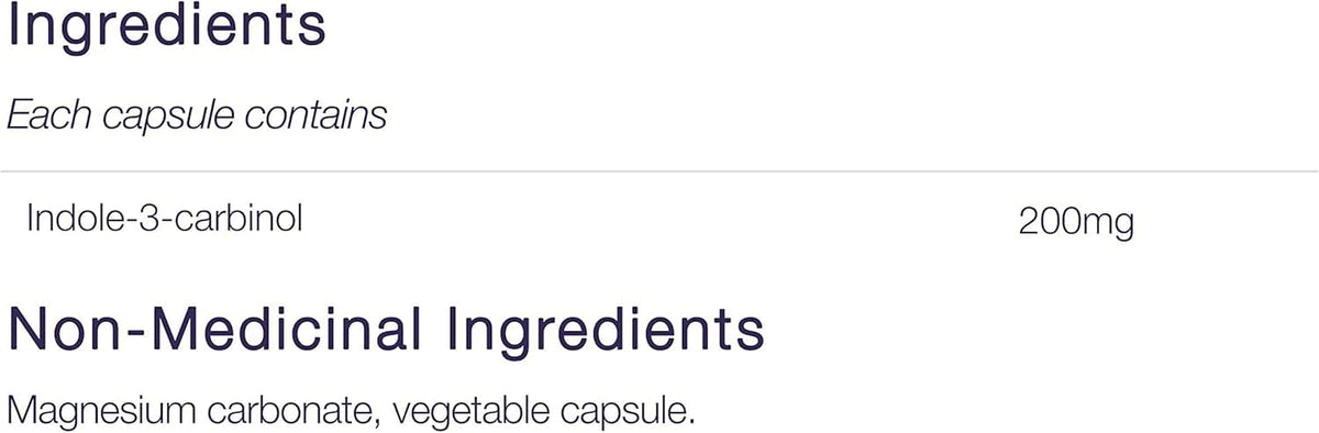 CanPrev Vegan Capsules, Indole-3-Carbinol 200mg, Canadian Made, 90 Capsules