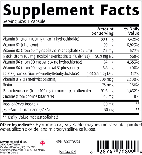 New Roots Herbal - Complexe Ultra B 100 mg