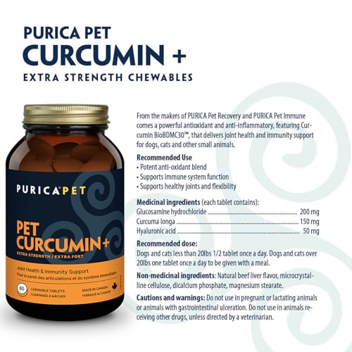 PURICA Curcuma Plus Extra Fort pour animaux de compagnie