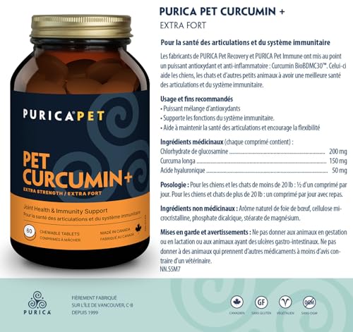 PURICA Curcuma Plus Extra Fort pour animaux de compagnie