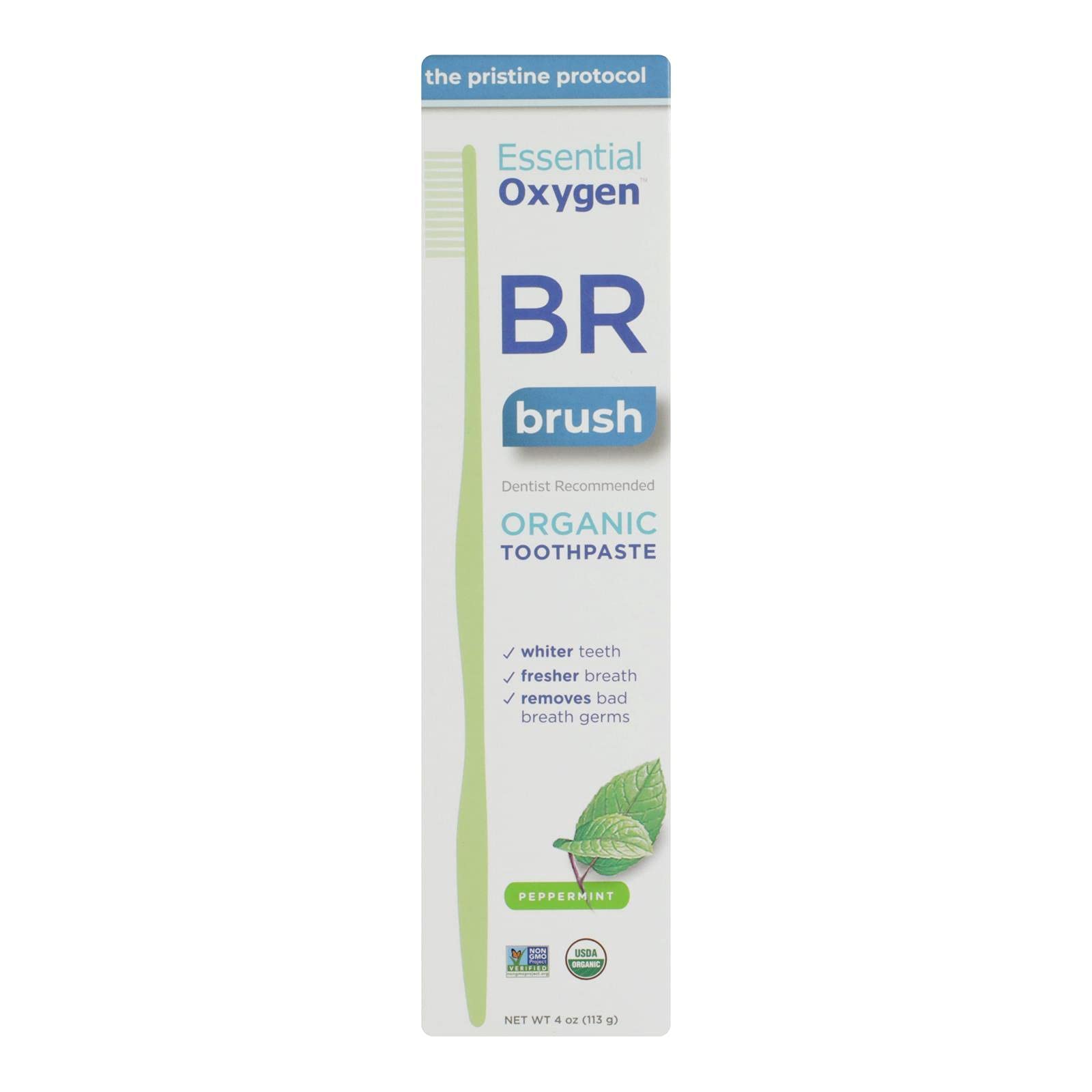 ESSENTIAL OXYGEN Organic Mint Toothpaste, 0.02 Pound