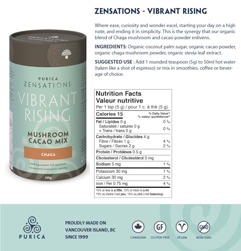 PURICA - Zensations Red Reishi Mushroom Cacao Drink - 150 g