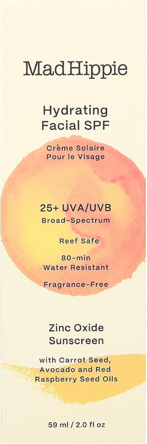 Mad Hippie Hydrating Facial SPF 25 Plus Sunscreen Unisex 2 oz