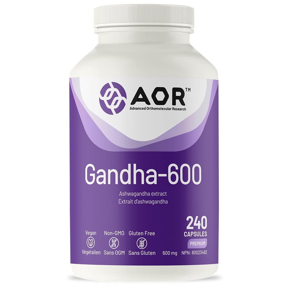 AOR Ashwagandha Supplement, Gandha 600, 10:1 Extract, 600mg, 240-Day Supply