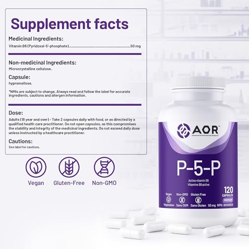 AOR P5P Complément de Vitamine B6 50 mg