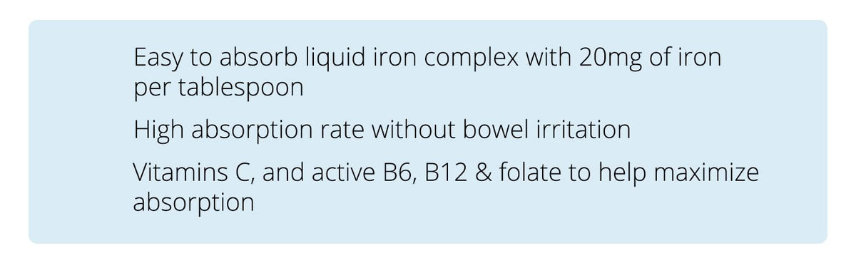 CanPrev Iron Bis-Glycinate Liquid Supplement for Women, 500ml, 100 Servings