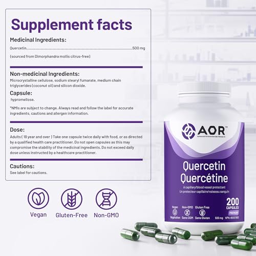 AOR - Quercétine en gélules - Antioxydant naturel et bioflavonoïde