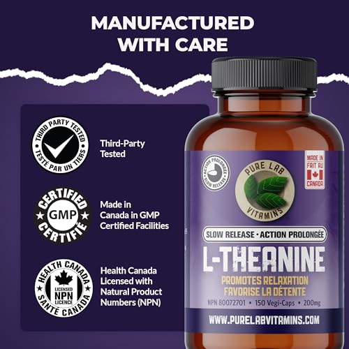 Pure Lab Vitamins | L-théanine à libération lente 200 mg