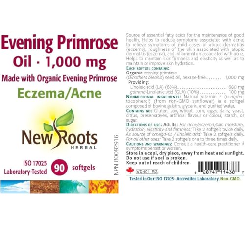 New Roots Herbal - Huile d'onagre 1 000 mg