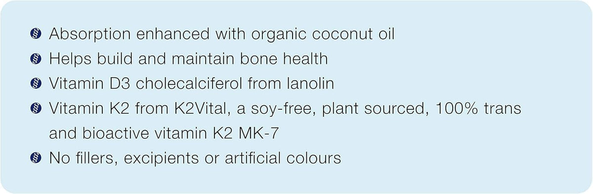 CanPrev Vitamin D3 K2 Supplement, Coconut Oil, 60 Softgels, 60 Day Supply