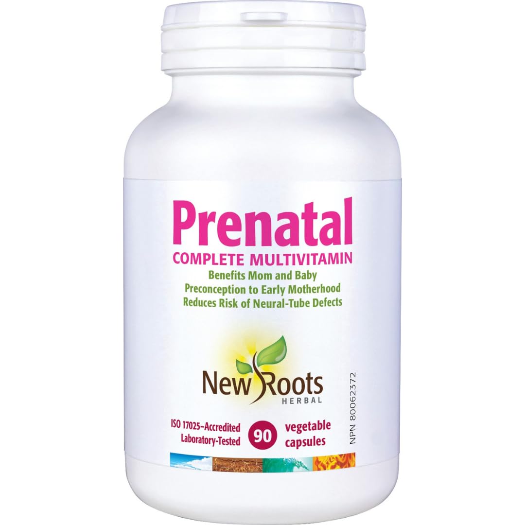 New Roots Herbal - Multivitamine Prénatale - 90 Capsules - Multivitamine Complète avec Fer - Vitamines Prénatales avec Fer - Vitamines Prénatales pour Femmes