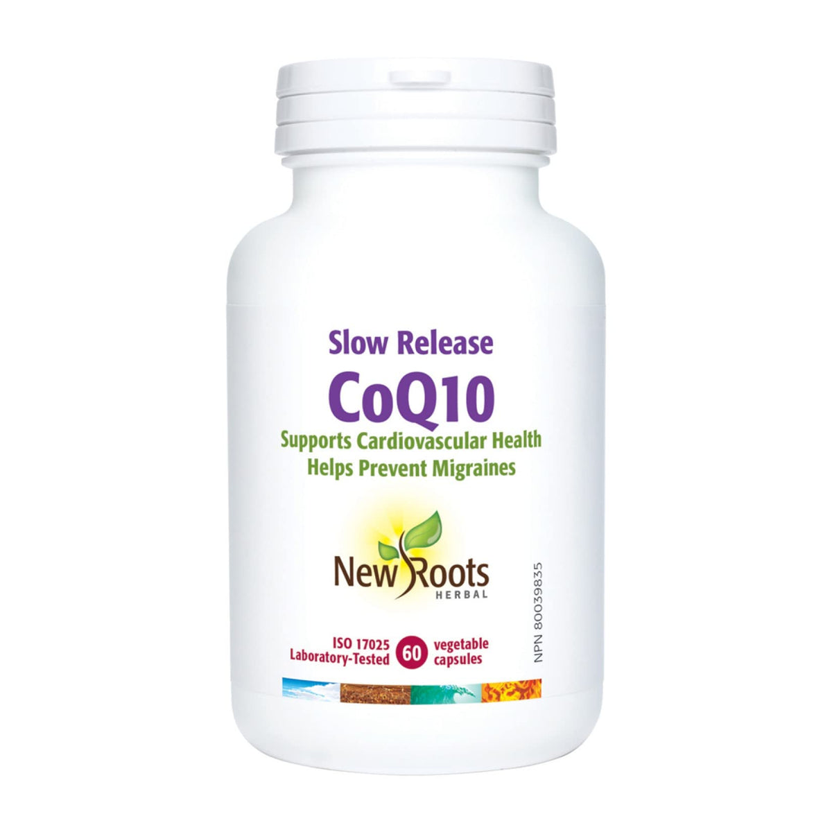 New Roots Herbal CoQ10 Supplement, Coenzyme Q10, 100mg, 60 Capsules