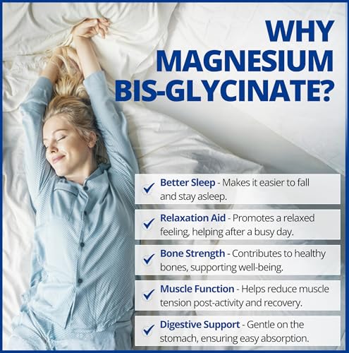 CanPrev - Bisglycinate de magnésium pur 200mg (Doux) | Supplément complexe de chélate élémentaire | Idéal pour les os, les articulations, la digestion, la constipation et un meilleur sommeil | Végétalien