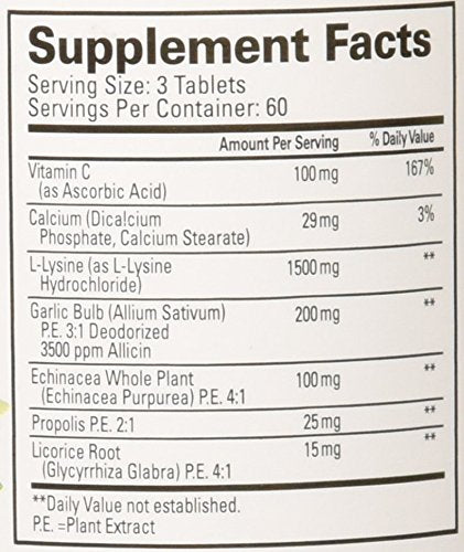 Quantum Super Lysine+ Cold Sore Tablet (180 count (Pack of 1))