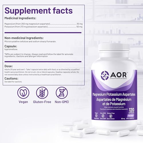 AOR Magnésium Potassium Aspartate 80mg