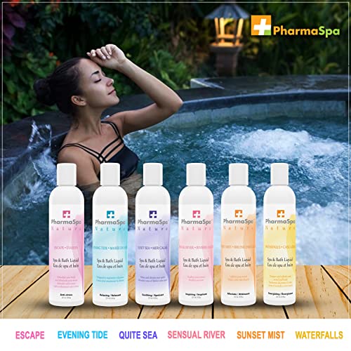 Pharmaspa Nature : Liquide pour spa et bain avec extraits entièrement naturels - 237 g/8 fl oz – Liquide d'aromathérapie pour spa – Sans gluten, sans parabènes, non testé sur les animaux