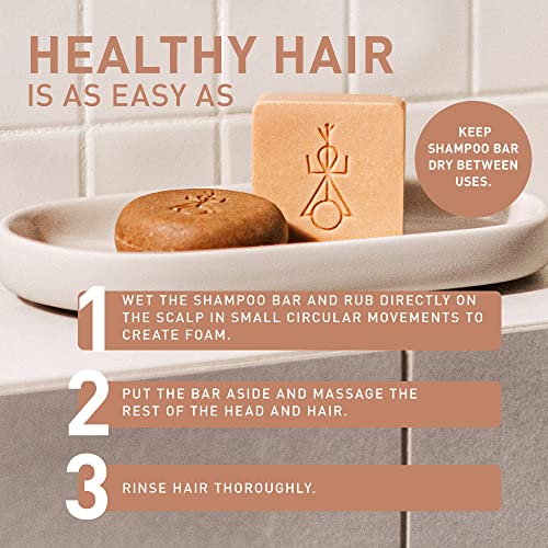 TANIT Ciel D'azur Solid Shampoo Bar - Organic Solid Shampoo for Dry Hair, Shampoing Solide en Barre, Natural Shampoing Bar for Healthy Hair