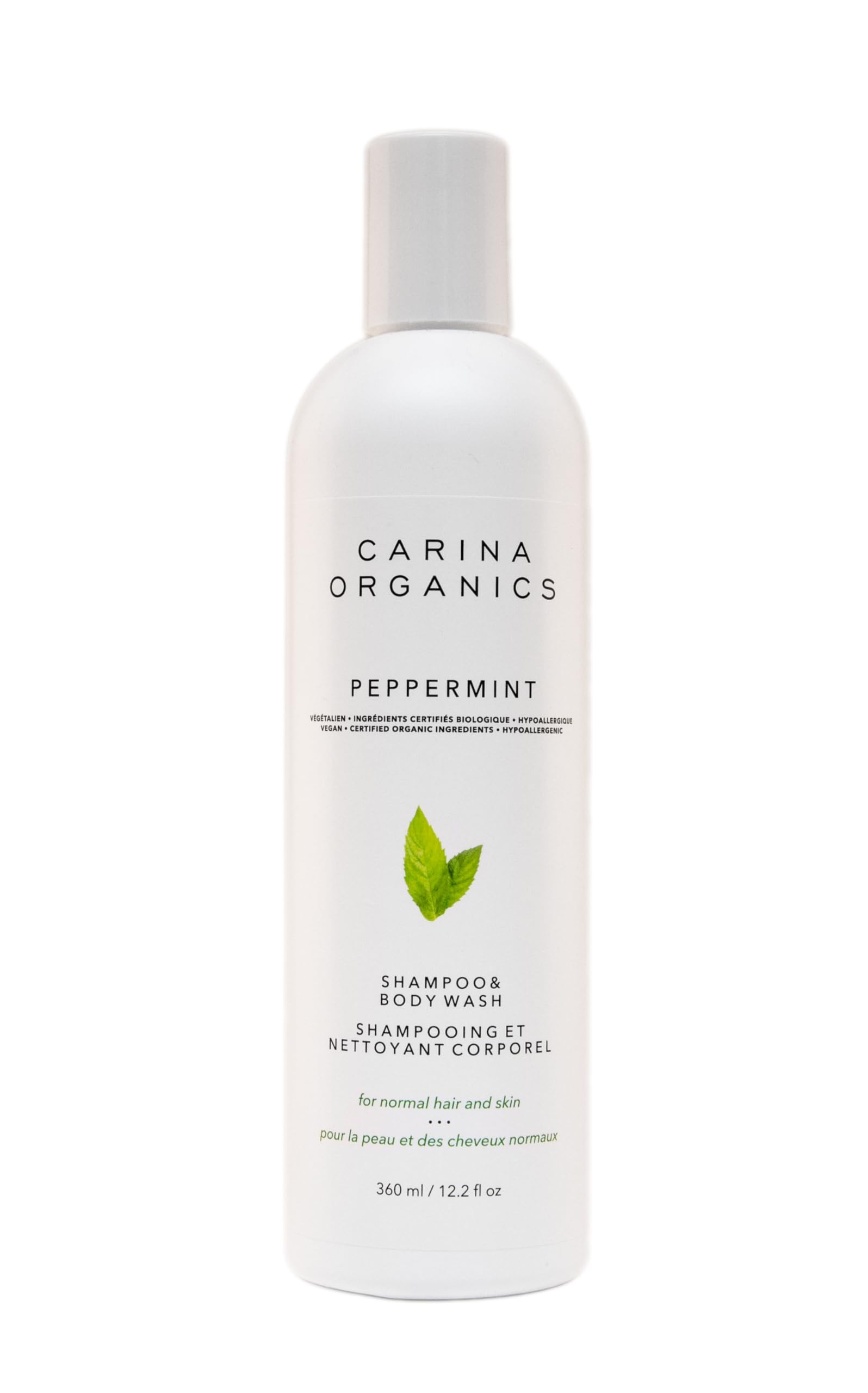 Carina Organics Peppermint Shampoo & Body Wash, 360 Milliliter